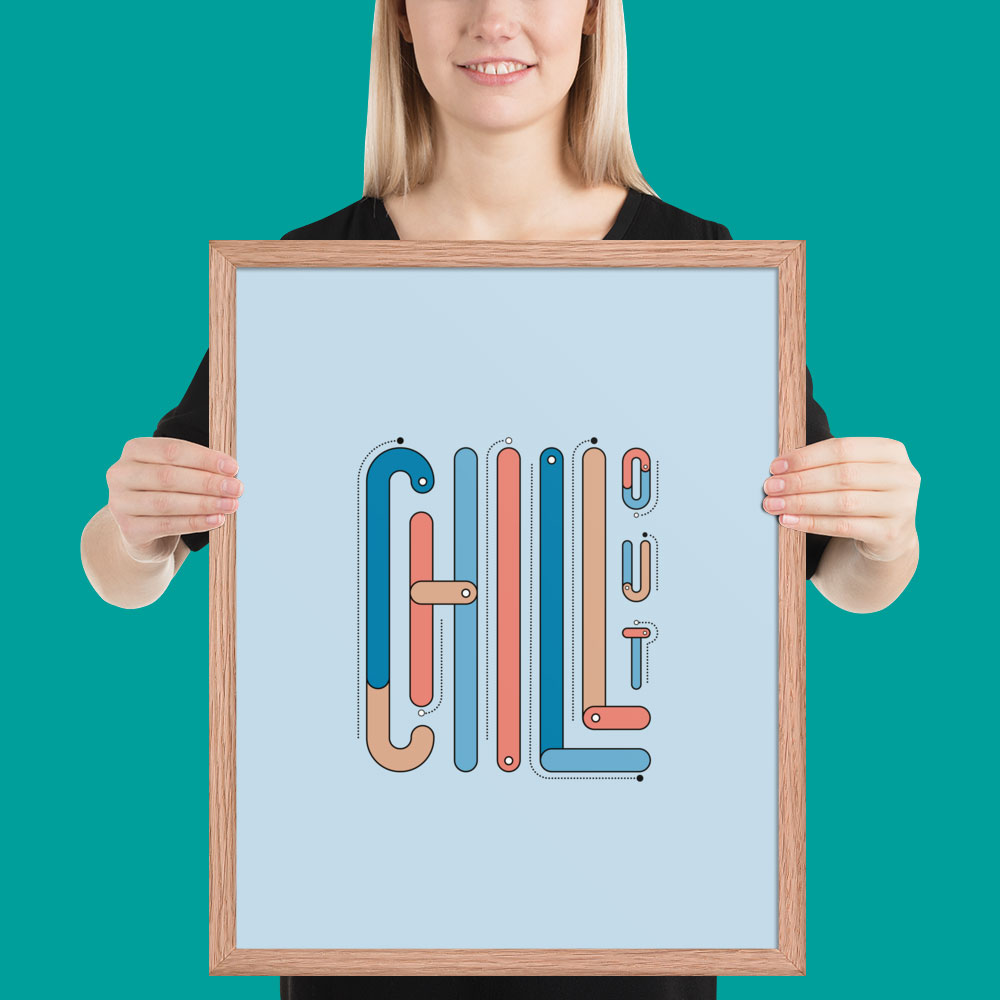 Framed poster hanging