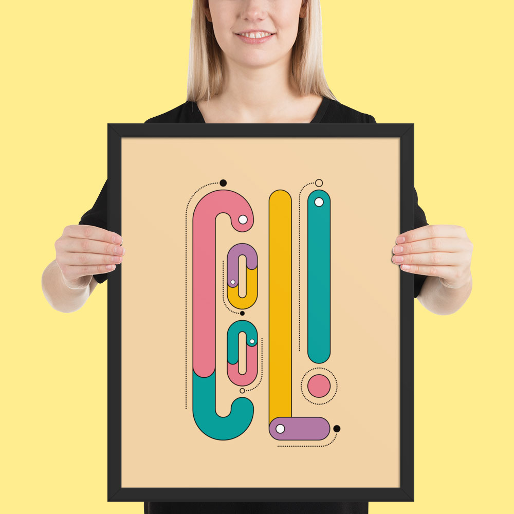 Woman holding framed print
