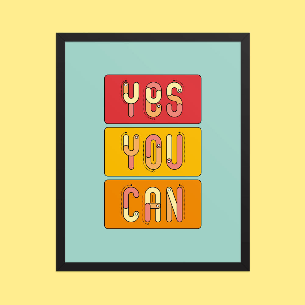 Framed poster to hang