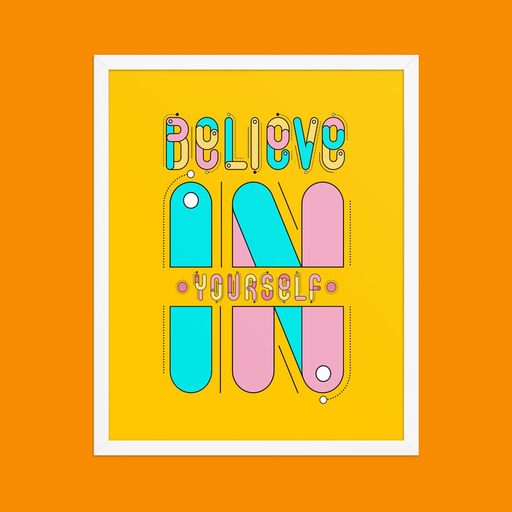 Wall art print hanging