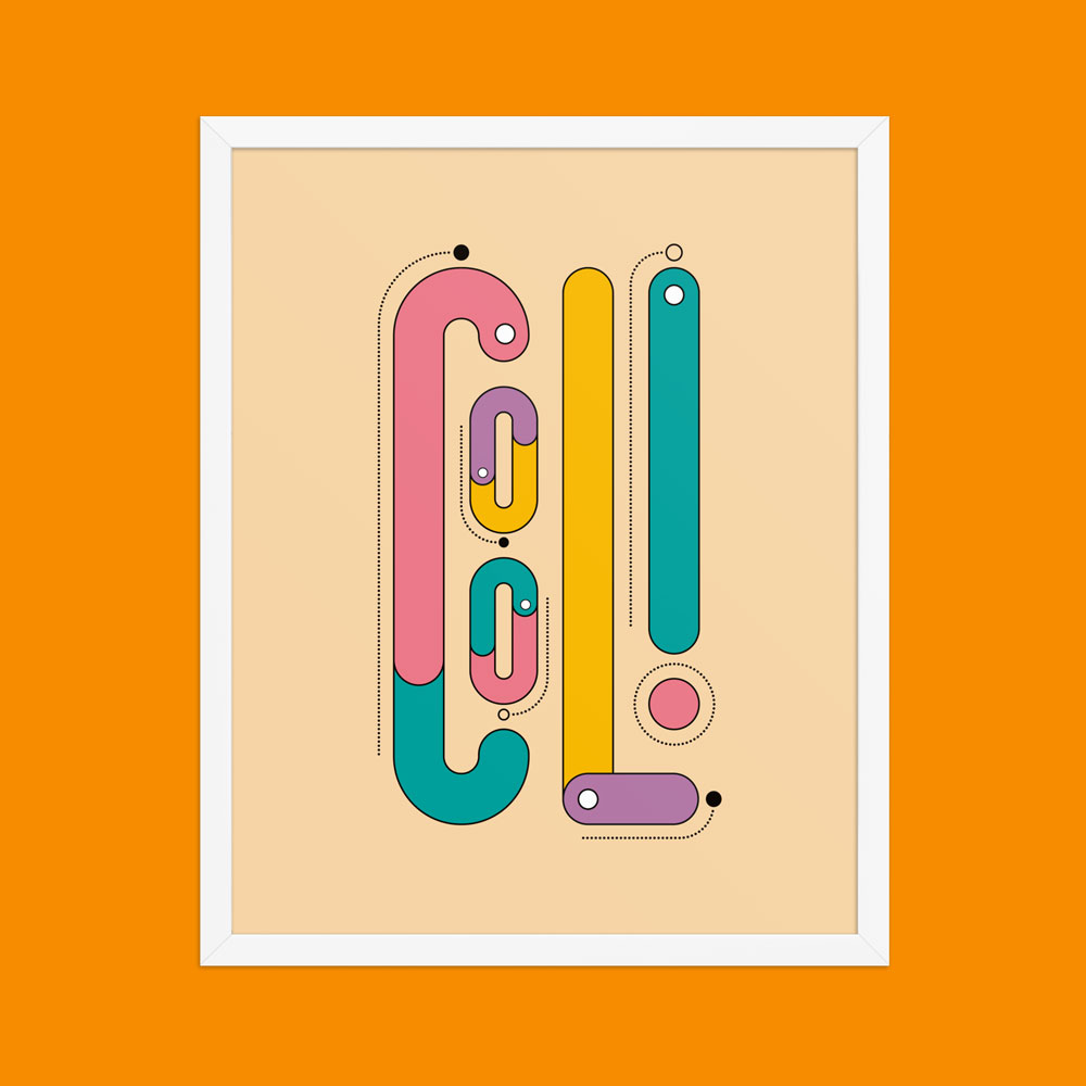 Wall art print hanging