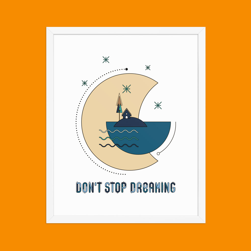 Wall art print hanging