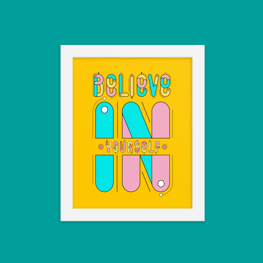 Wall art print hanging
