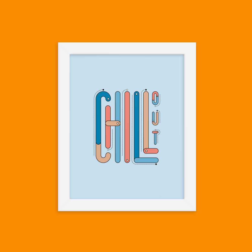 Framed poster hanging