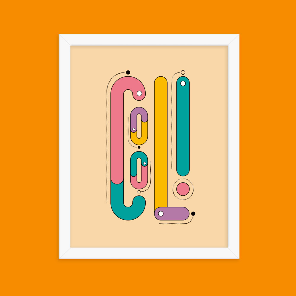 Wall art print hanging