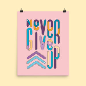 Printed poster hanging