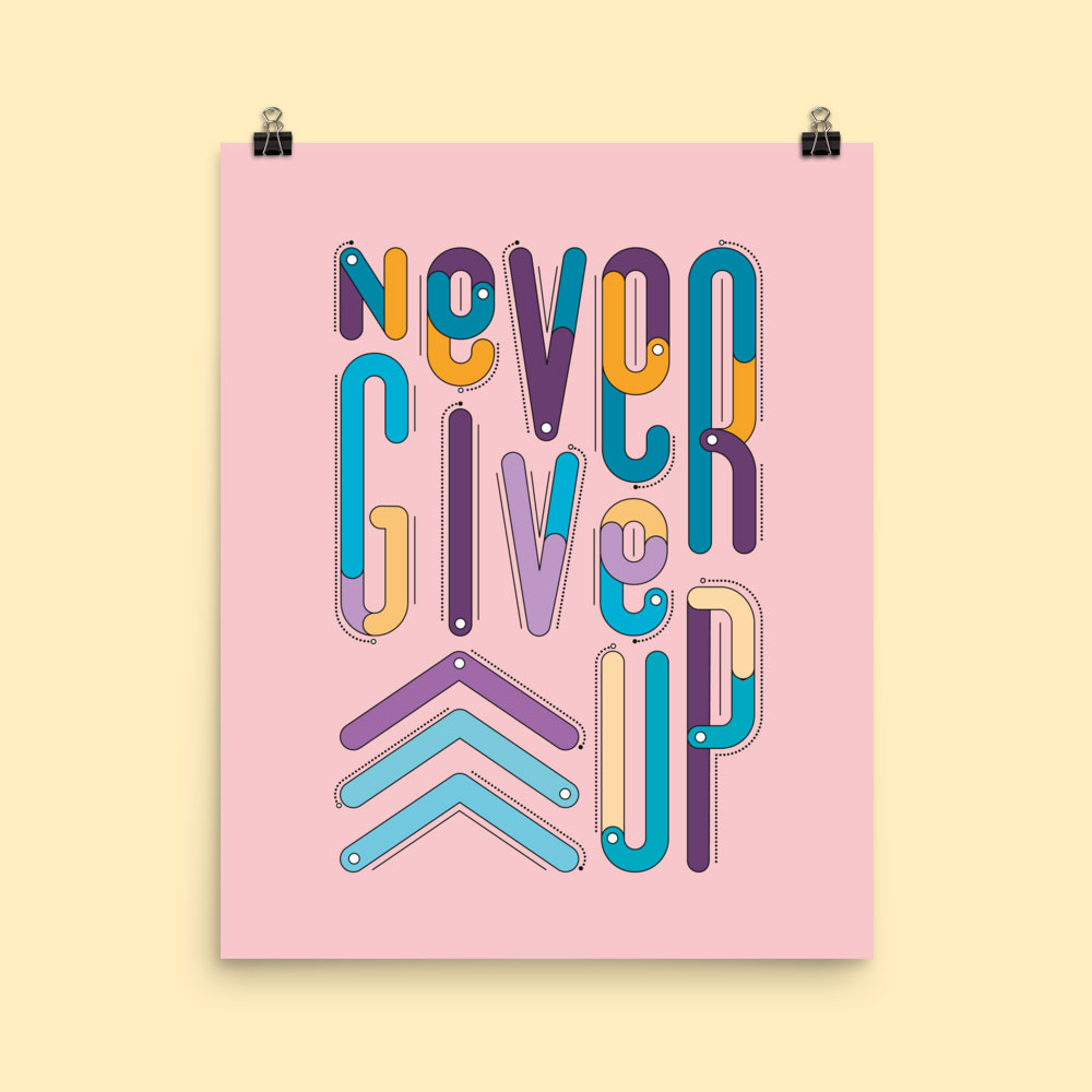 Printed poster hanging