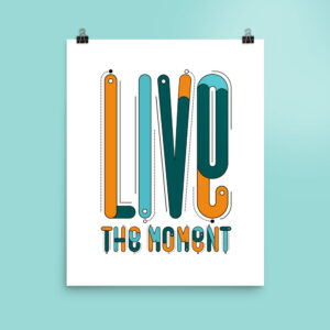 Printed poster hanging