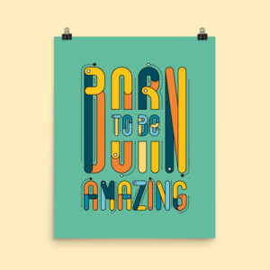 Printed poster hanging