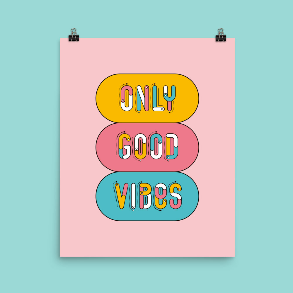 Printed poster hanging