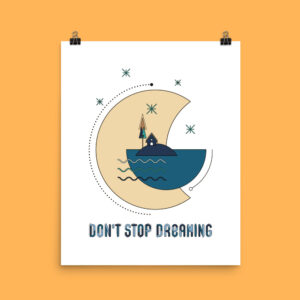Printed poster hanging