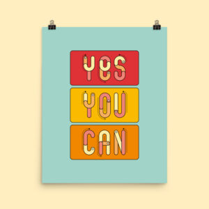 Printed poster hanging