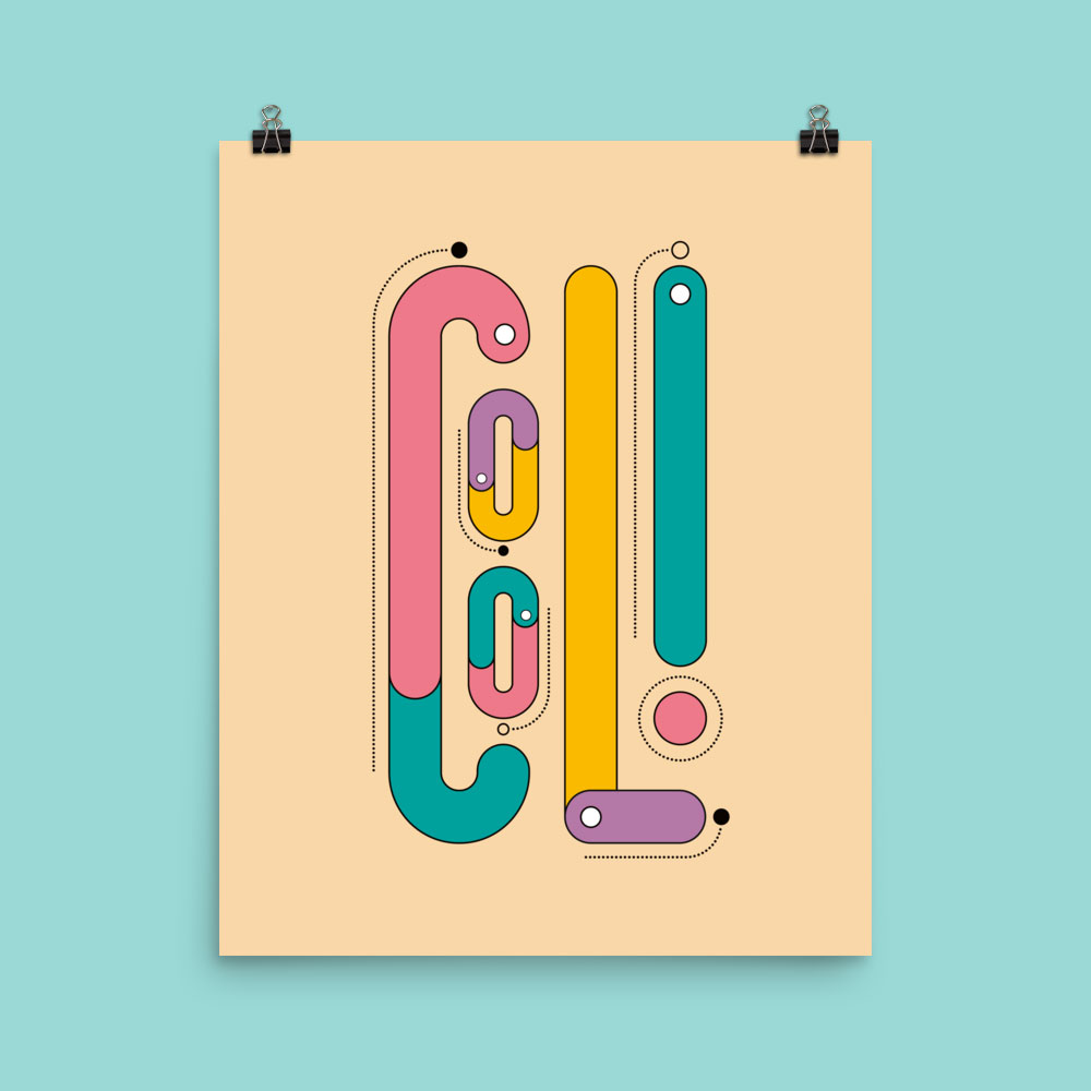 Printed poster hanging