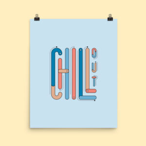 Printed poster hanging