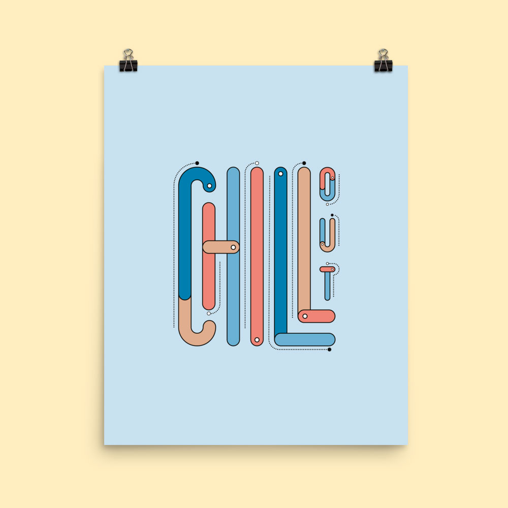 Printed poster hanging