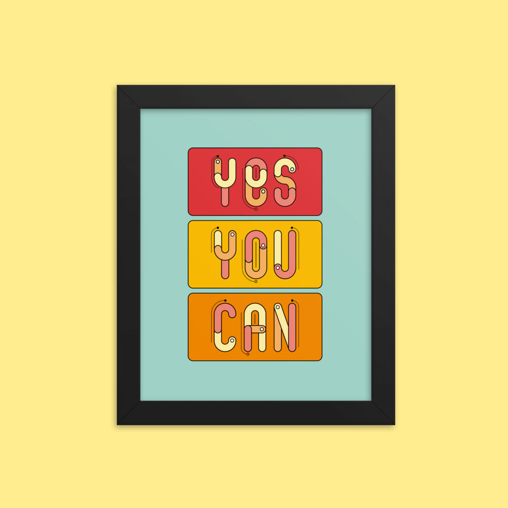Framed poster hanging