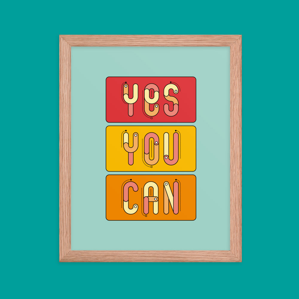 Framed poster to hang